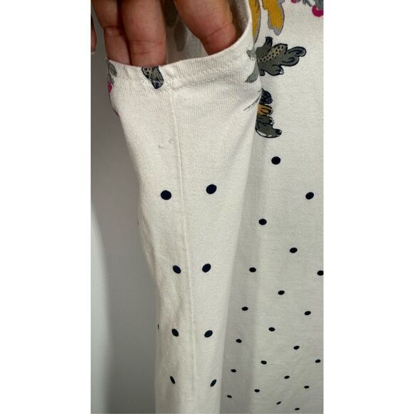 JOULES Great Britain White Floral & Polka Dot Dress Size 8 - Picture 6 of 9